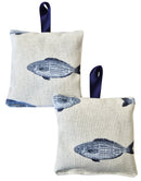 Hanging Lavender Sachet - Fish Blue