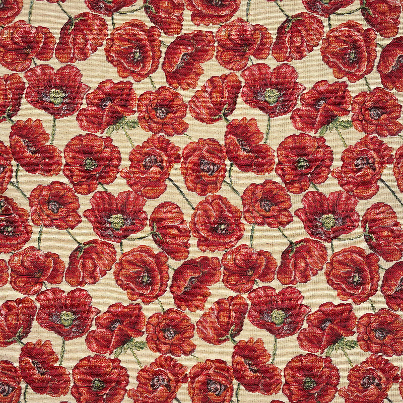 Tapestry Poppy Fabric - 1m