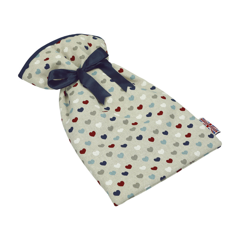 Hot Water Bottle Cover - Hearts Multi