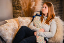 Extra Long Hot Water Bottle - Wildflower Blue