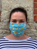Face Mask - Dotty Powder Blue