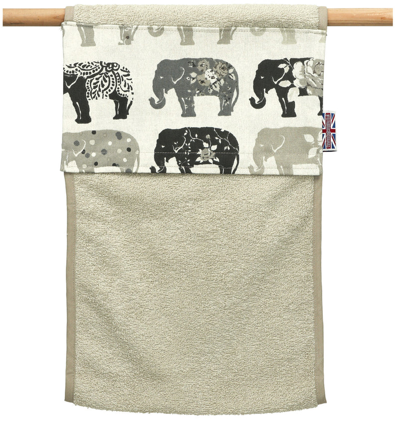 Roller Towel - Grey Elephants