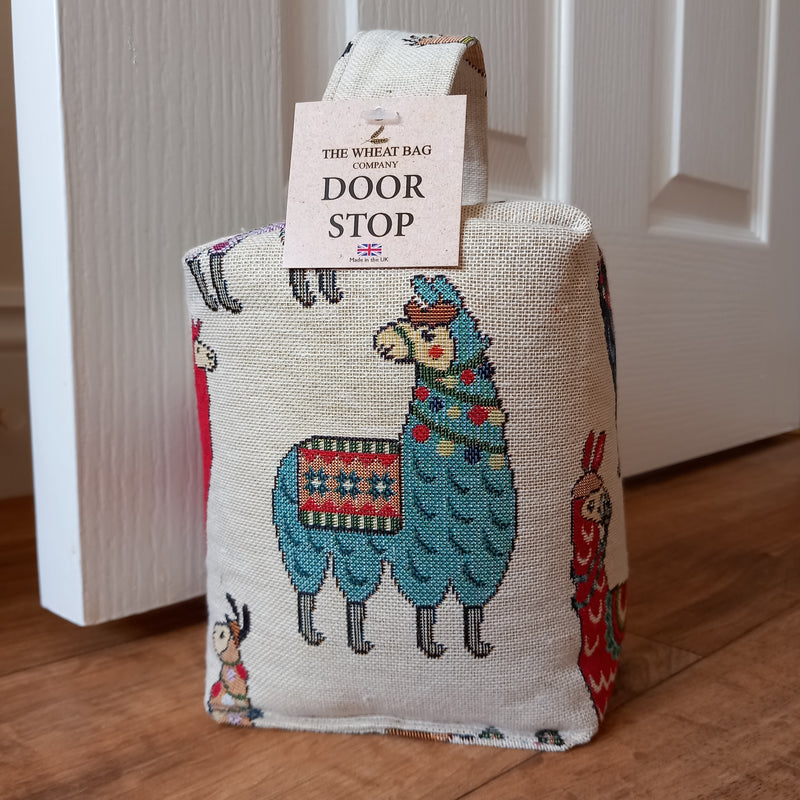 Door Stop - Tapestry Llama