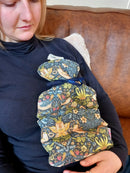 Wheat Bottle - William Morris Strawberry Thief, Navy