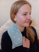 Dotty Powder Blue Cotton Wheat Bag