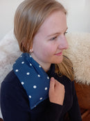 Dotty Navy Cotton Wheat Bag
