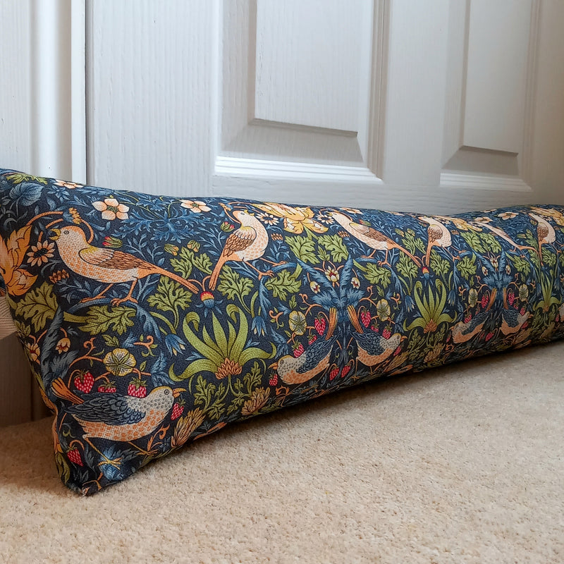 Draught Excluder - William Morris Strawberry Thief Navy