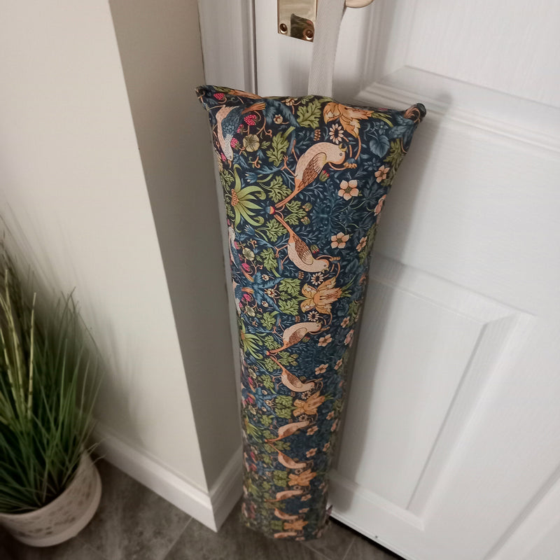 Draught Excluder - William Morris Strawberry Thief Navy
