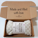 Hearts White - Duo Fabric Wheat Bag