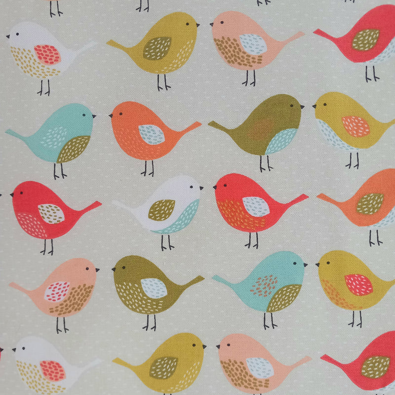 Birds Burnt Orange Fabric - 1m