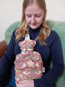 Wheat Bottle - William Morris Strawberry Thief, Crimson