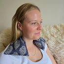 Fern Navy Linen/Cotton Wheat Bag