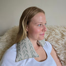 Teal Leaf Linen/Cotton Wheat Bag