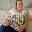 Wheat Pack- Navy Leaf Linen