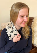 Unicorn, Black - Duo Fabric Wheat Bag