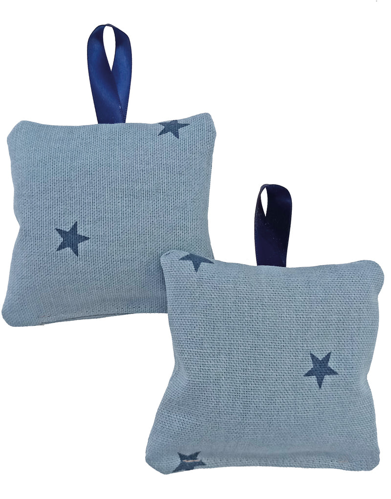 Hanging Lavender Sachet - Stars denim blue