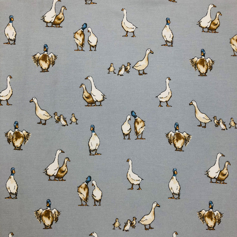 Ducks blue Fabric - 1m