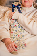 Extra Long Hot Water Bottle Cover - Wildflower Blue