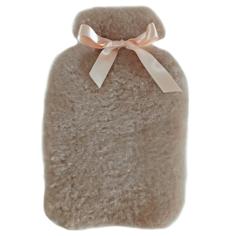 Sheepskin 2 Litre Hot Water Bottle-Fawn