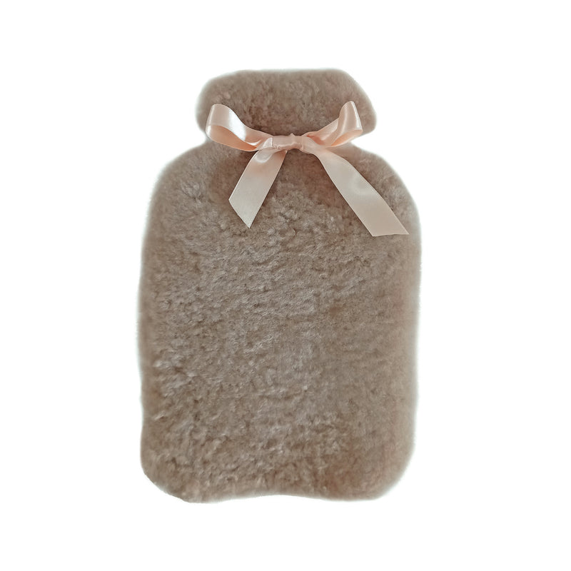 Sheepskin 1 Litre Hot Water Bottle-Fawn