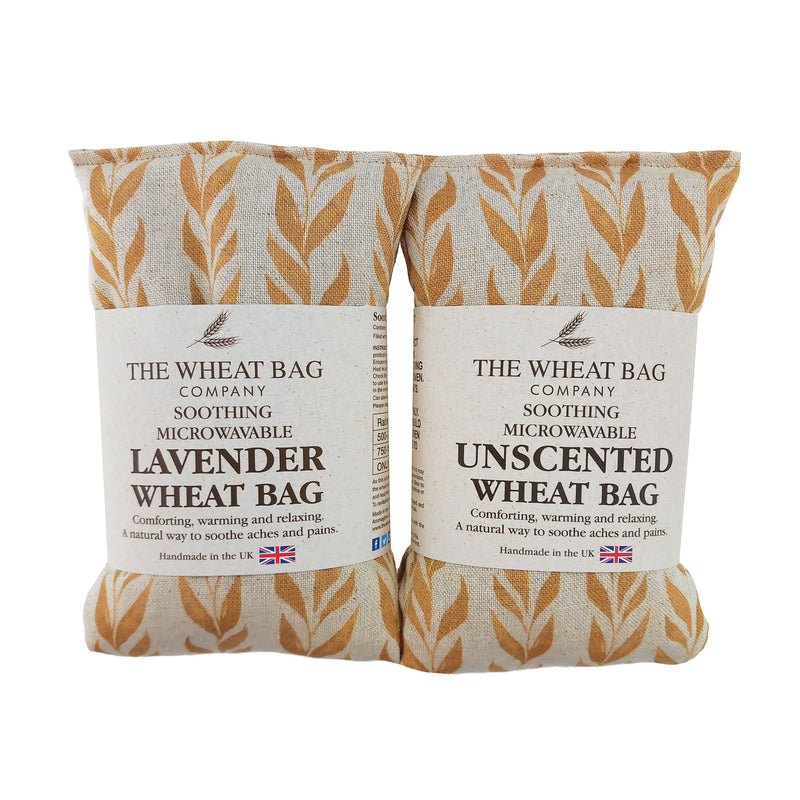 Gold Leaf Linen Wheat Bag