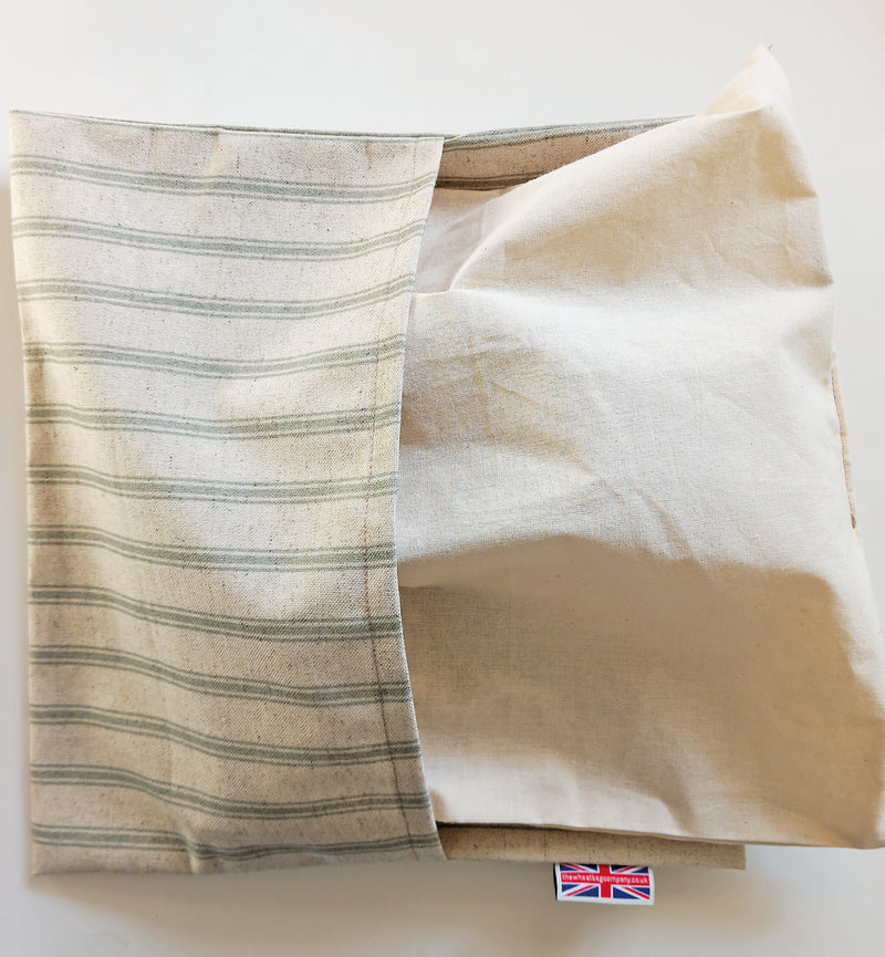 Wheat Pack- Green Stripe Linen