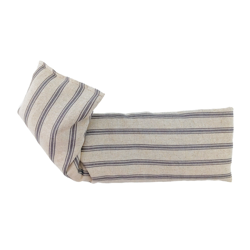 Grey Stripe Linen Wheat Bag