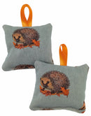 Hanging Lavender Sachet - Woodland Hedgehog Teal
