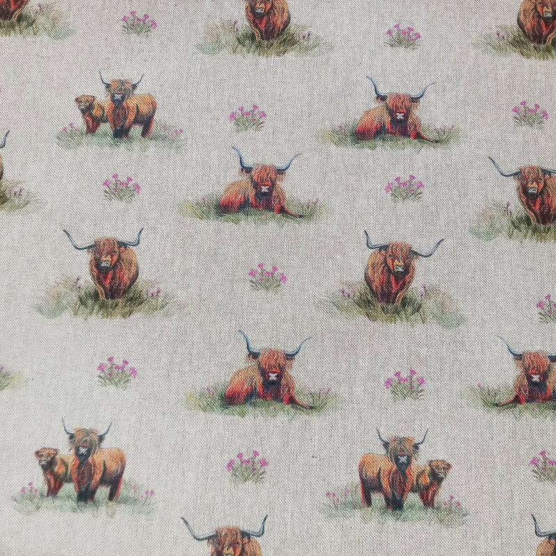 Highland cow Fabric - 1m