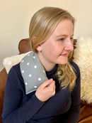 Dotty Grey Cotton Wheat Bag