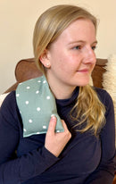 Dotty Teal Cotton Wheat Bag