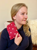 Dotty Red Cotton Wheat Bag