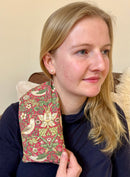 William Morris Strawberry Thief Crimson Cotton Wheat Bag