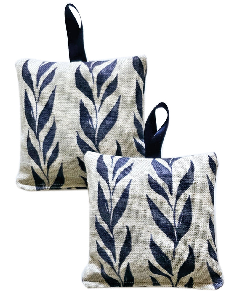 Hanging Lavender Sachet - Navy Leaf