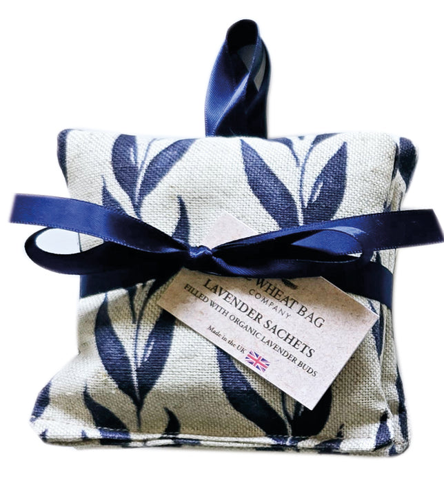 Hanging Lavender Sachet - Navy Leaf