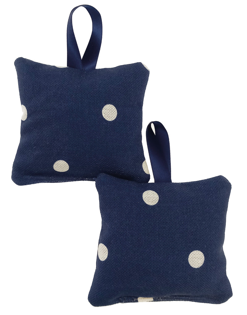 Hanging Lavender Sachet - Dotty Navy