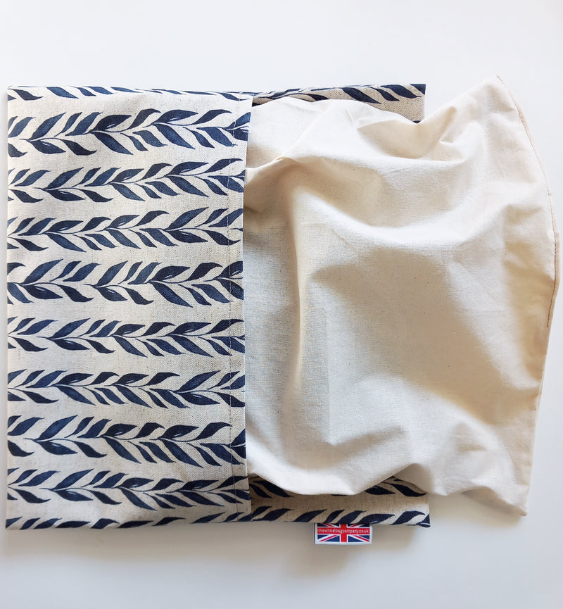 Wheat Pack- Navy Leaf Linen