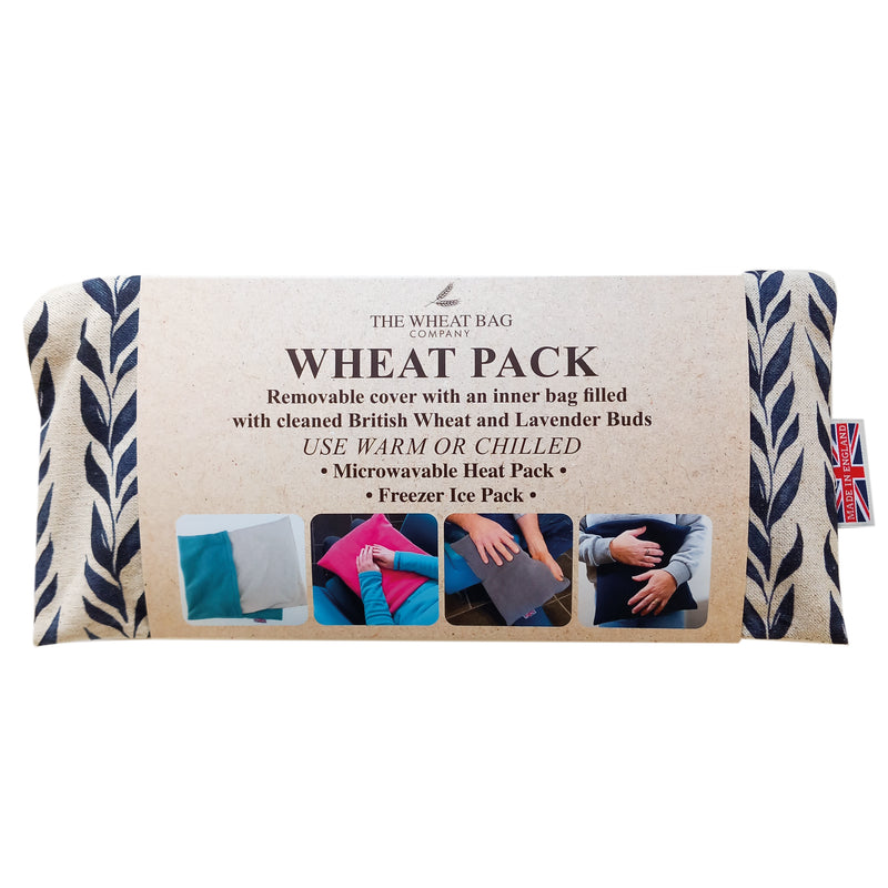 Wheat Pack- Navy Leaf Linen