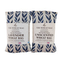 Navy Leaf Linen/Cotton Wheat Bag