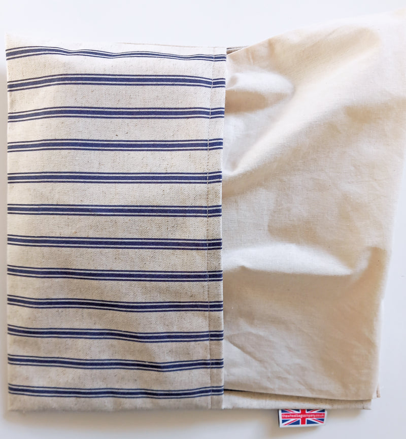 Wheat Pack- Navy Stripe Linen