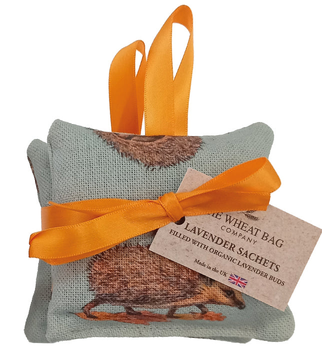 Hanging Lavender Sachet - Woodland Hedgehog Teal