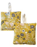 Hanging Lavender Sachet - Garden Fern Ochre