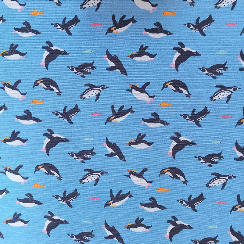 Swimming penguins Fabric - 1m