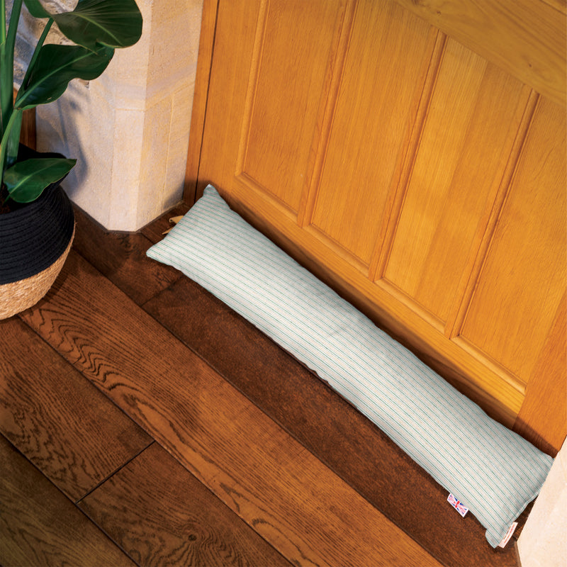 Draught Excluder - Ticking Bottle Green