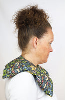 Neck & Shoulder Soothing Wrap-William Morris Strawberry Thief, Navy