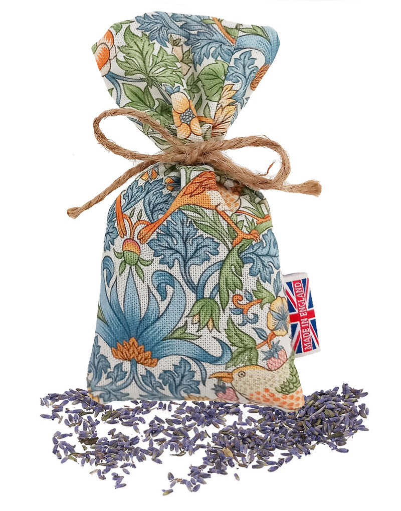 Lavender Sachet -William Morris Strawberry Thief Sky