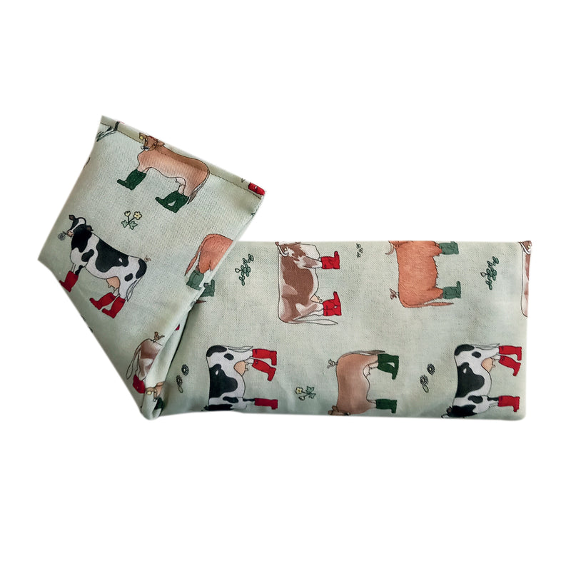 Wellie Boot Cows Cotton Wheat Bag