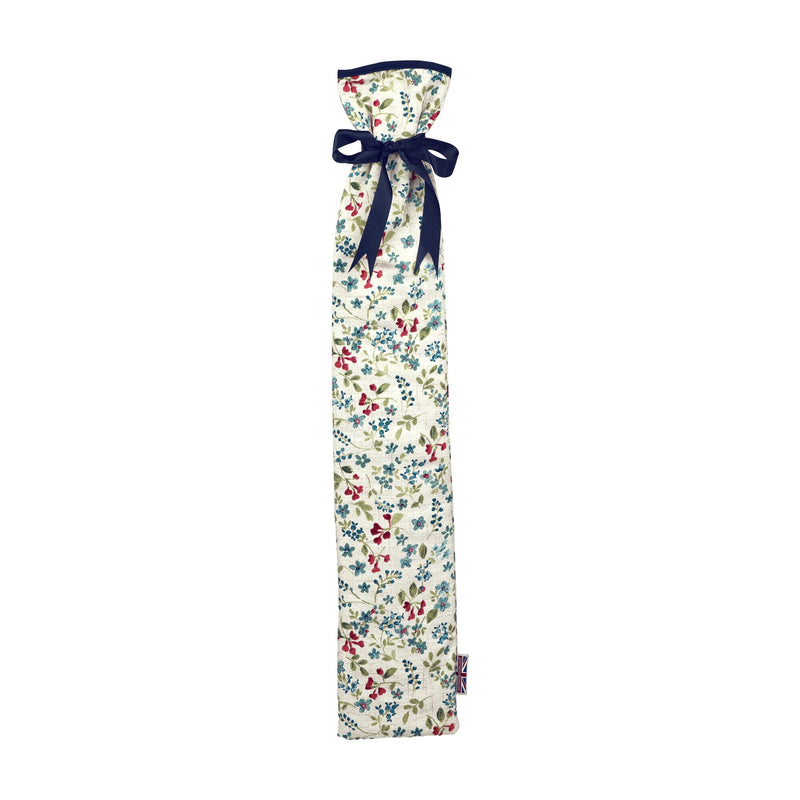 Extra Long Hot Water Bottle Cover - Wildflower Blue