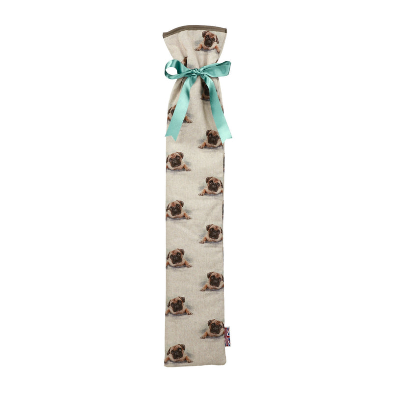 Extra Long Hot Water Bottle Cover - Pug