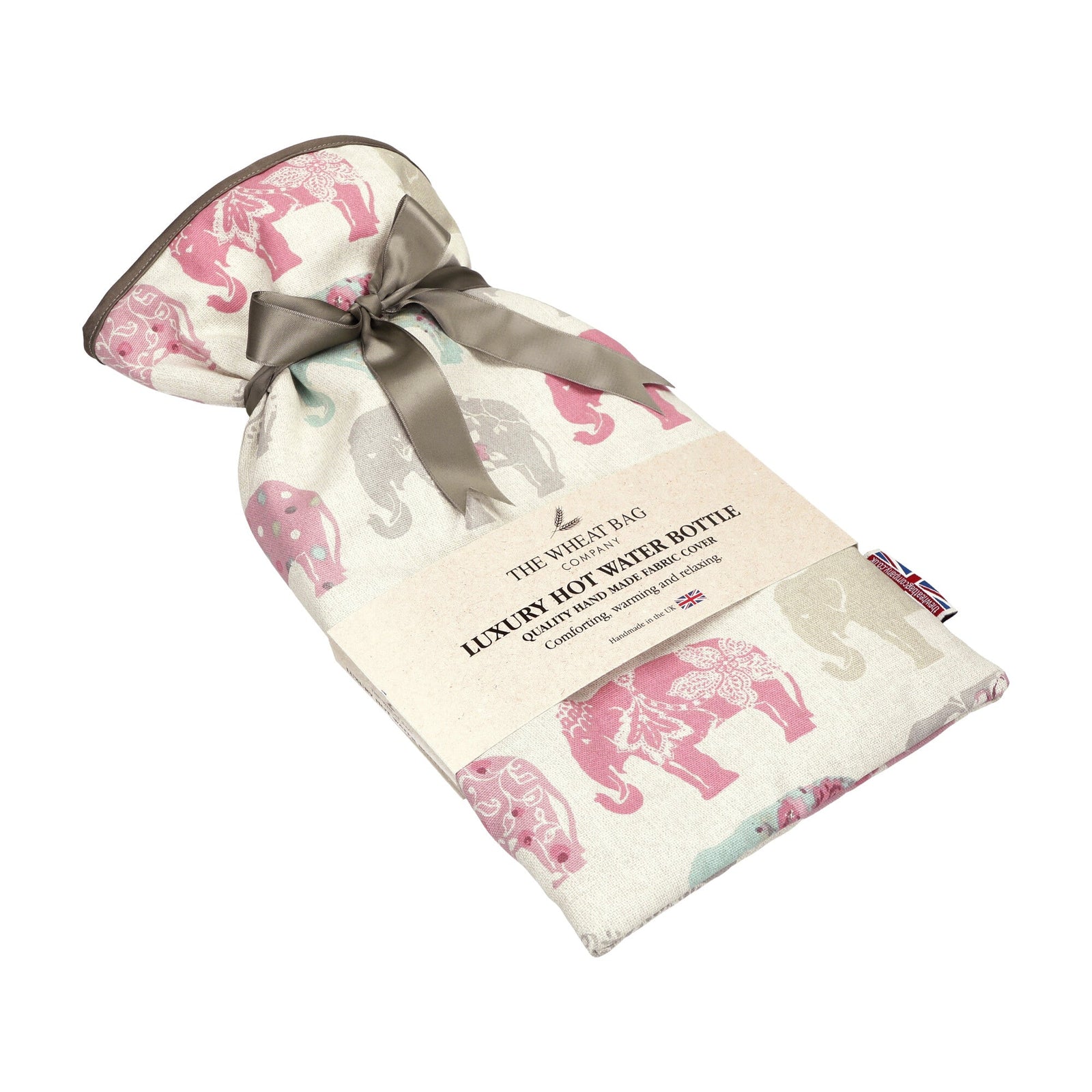 Hot Water Bottle Cover - Elephant Pink